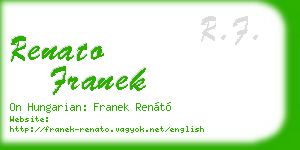 renato franek business card