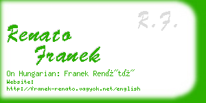 renato franek business card